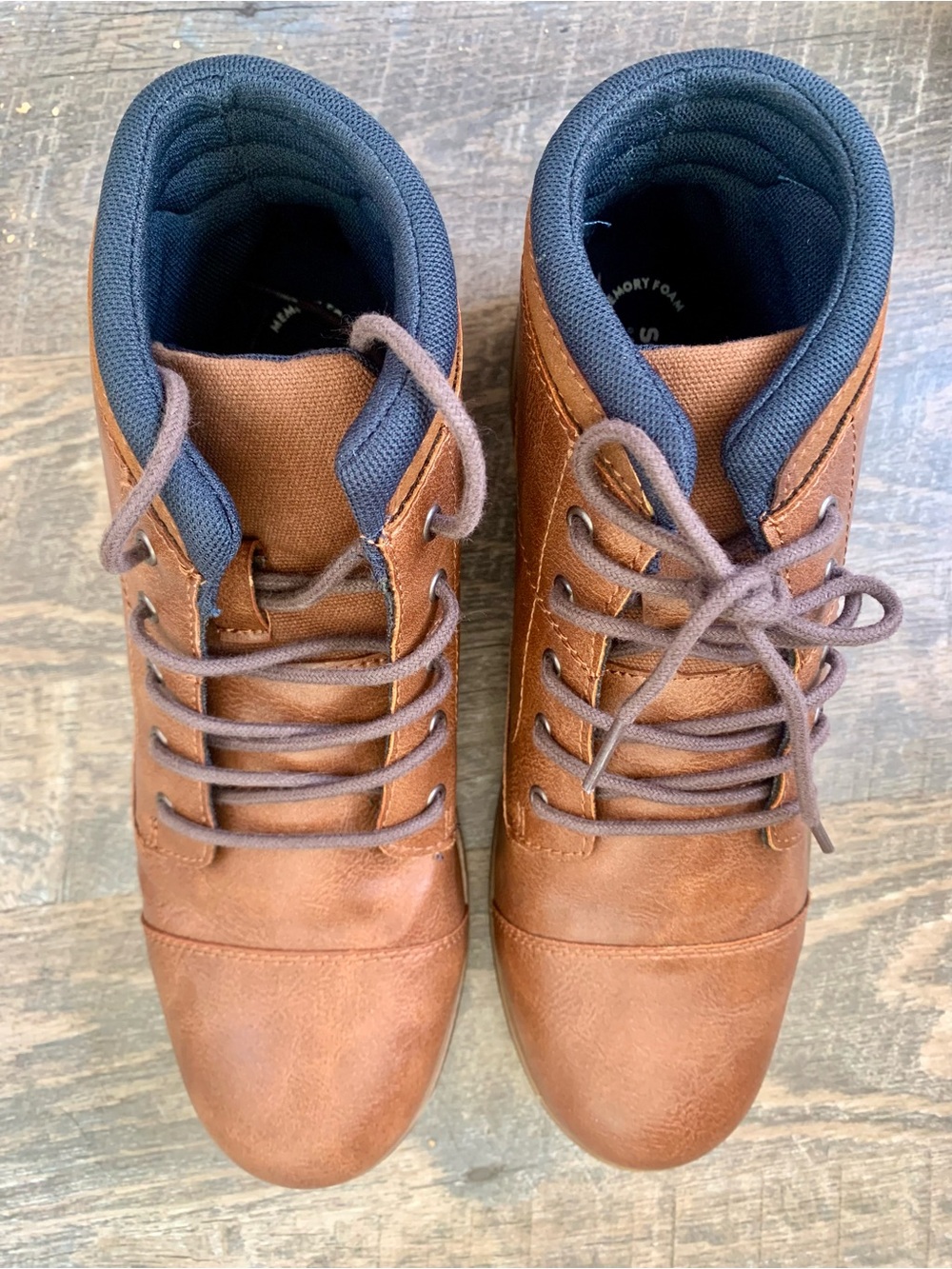 Men's Brown High-Top Casual Boits with Memory Foam  - Sonoma
